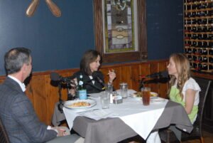 Bobby Berthelot, Stephanie Riegel, Lauren Leblanc Haydel, Out to Lunch at Mansurs on the Boulevard 