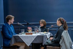 Oscar Tickle, Stephanie Riegel, Kimberly Szuszka, Out to Lunch at Mansurs on the Boulevard