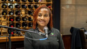 Nikki Thompson, her restaurant Veganish Vibes is inspired by her mother's soulfood restaurant in New Orleans and her own battle with cancer that she won by switching to a plant-based diet