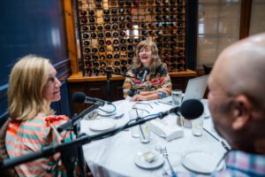 Susan Charlet, Amy Irvi,n, Don Charlet, Out to Lunch at Mansurs On The Boulevard